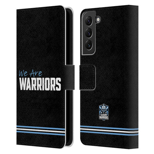 Glasgow Warriors Logo We Are Warriors Leather Book Wallet Case Cover For Samsung Galaxy S22+ 5G