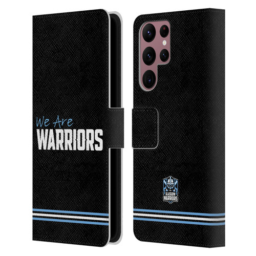 Glasgow Warriors Logo We Are Warriors Leather Book Wallet Case Cover For Samsung Galaxy S22 Ultra 5G