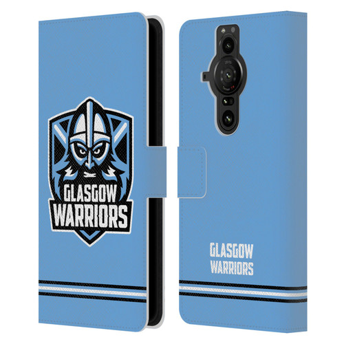 Glasgow Warriors Logo Stripes Blue Leather Book Wallet Case Cover For Sony Xperia Pro-I