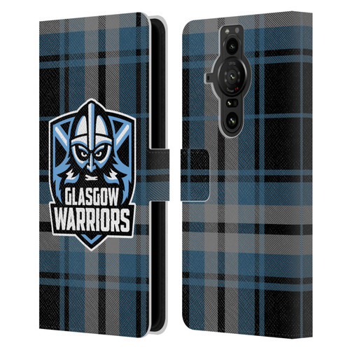 Glasgow Warriors Logo Tartan Leather Book Wallet Case Cover For Sony Xperia Pro-I