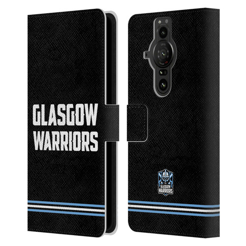 Glasgow Warriors Logo Text Type Black Leather Book Wallet Case Cover For Sony Xperia Pro-I