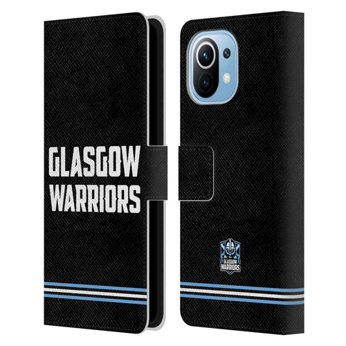 Glasgow Warriors Logo Text Type Black Leather Book Wallet Case Cover For Xiaomi Mi 11