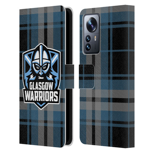 Glasgow Warriors Logo Tartan Leather Book Wallet Case Cover For Xiaomi 12 Pro