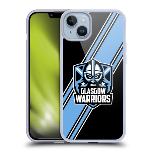 Glasgow Warriors Logo 2 Diagonal Stripes Soft Gel Case for Apple iPhone 14 Plus