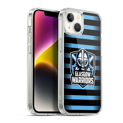 Glasgow Warriors Logo 2 Stripes Soft Gel Case for Apple iPhone 14 Plus & MagSafe