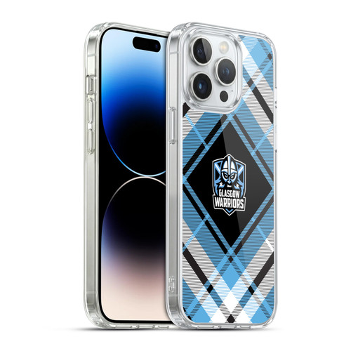 Glasgow Warriors Logo 2 Diagonal Tartan Soft Gel Case for Apple iPhone 14 Pro Max & MagSafe
