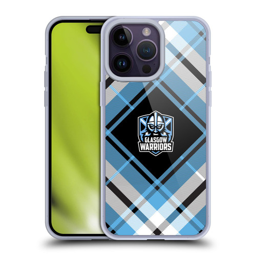 Glasgow Warriors Logo 2 Diagonal Tartan Soft Gel Case for Apple iPhone 14 Pro Max