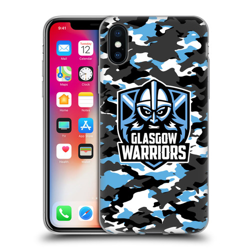 Glasgow Warriors Logo 2 Camouflage Soft Gel Case for Apple iPhone X / iPhone XS