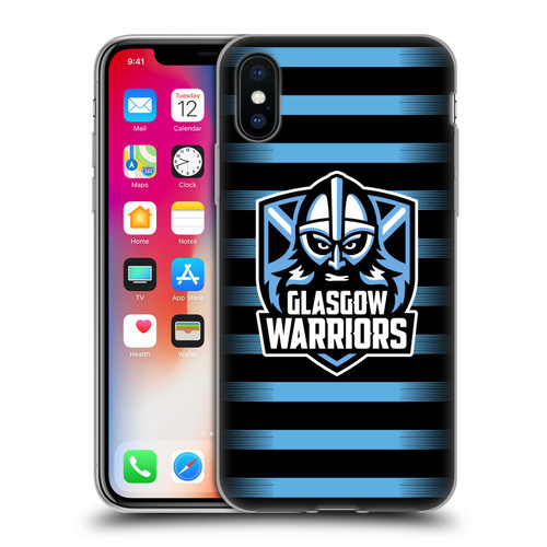 Glasgow Warriors Logo 2 Stripes Soft Gel Case for Apple iPhone X / iPhone XS