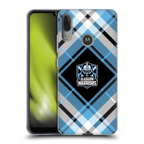 Glasgow Warriors Logo 2 Diagonal Tartan Soft Gel Case for Motorola Moto E6 Plus