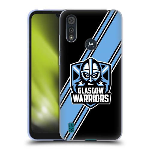 Glasgow Warriors Logo 2 Diagonal Stripes Soft Gel Case for Motorola Moto E6s (2020)