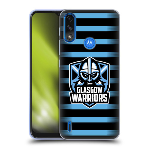 Glasgow Warriors Logo 2 Stripes Soft Gel Case for Motorola Moto E7 Power / Moto E7i Power