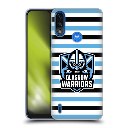 Glasgow Warriors Logo 2 Stripes 2 Soft Gel Case for Motorola Moto E7 Power / Moto E7i Power