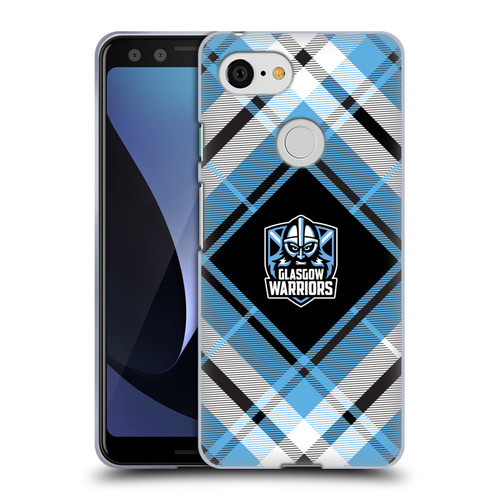 Glasgow Warriors Logo 2 Diagonal Tartan Soft Gel Case for Google Pixel 3
