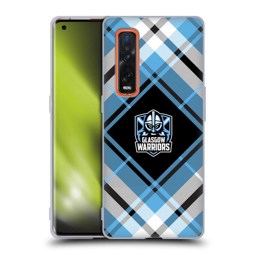 Glasgow Warriors Logo 2 Diagonal Tartan Soft Gel Case for OPPO Find X2 Pro 5G