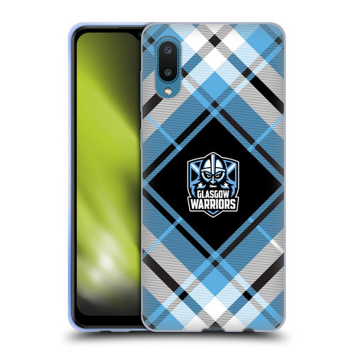 Glasgow Warriors Logo 2 Diagonal Tartan Soft Gel Case for Samsung Galaxy A02/M02 (2021)
