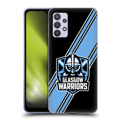 Glasgow Warriors Logo 2 Diagonal Stripes Soft Gel Case for Samsung Galaxy A32 5G / M32 5G (2021)