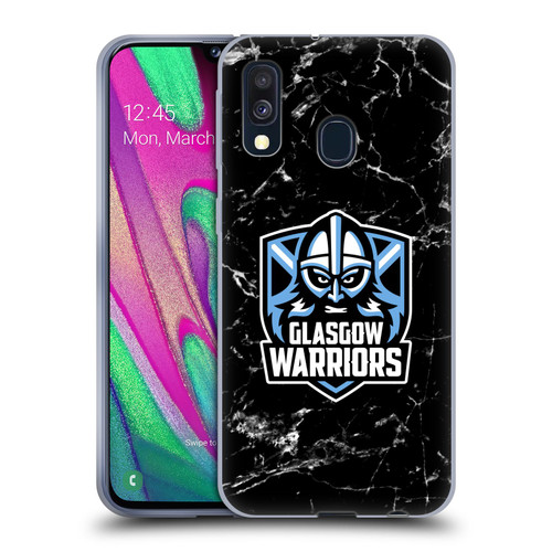 Glasgow Warriors Logo 2 Marble Soft Gel Case for Samsung Galaxy A40 (2019)