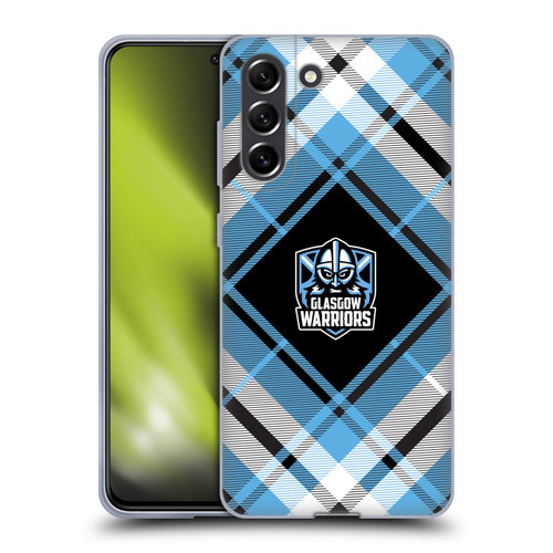 Glasgow Warriors Logo 2 Diagonal Tartan Soft Gel Case for Samsung Galaxy S21 FE 5G