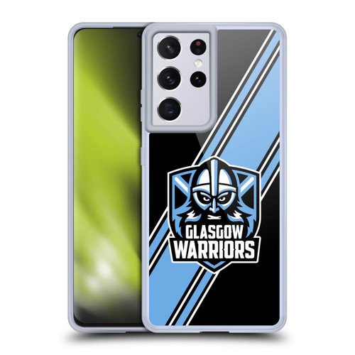 Glasgow Warriors Logo 2 Diagonal Stripes Soft Gel Case for Samsung Galaxy S21 Ultra 5G