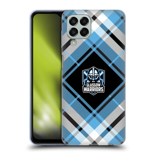Glasgow Warriors Logo 2 Diagonal Tartan Soft Gel Case for Samsung Galaxy M33 (2022)