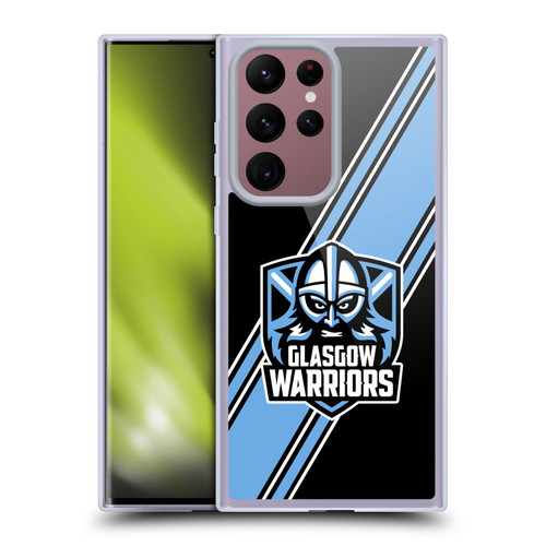 Glasgow Warriors Logo 2 Diagonal Stripes Soft Gel Case for Samsung Galaxy S22 Ultra 5G