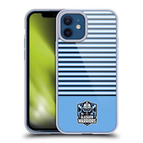 Glasgow Warriors Logo Stripes Blue 2 Soft Gel Case for Apple iPhone 12 / iPhone 12 Pro