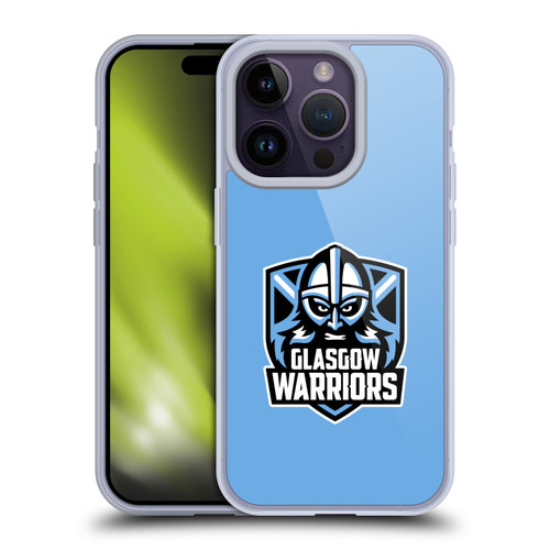 Glasgow Warriors Logo Plain Blue Soft Gel Case for Apple iPhone 14 Pro