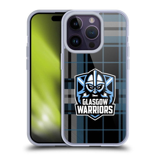 Glasgow Warriors Logo Tartan Soft Gel Case for Apple iPhone 14 Pro