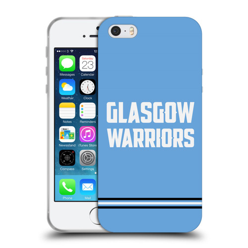 Glasgow Warriors Logo Text Type Blue Soft Gel Case for Apple iPhone 5 / 5s / iPhone SE 2016
