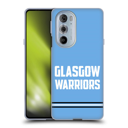 Glasgow Warriors Logo Text Type Blue Soft Gel Case for Motorola Edge X30