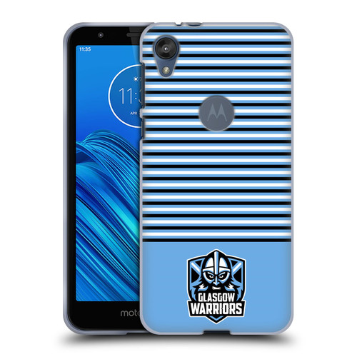 Glasgow Warriors Logo Stripes Blue 2 Soft Gel Case for Motorola Moto E6
