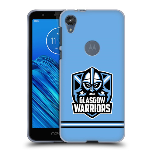 Glasgow Warriors Logo Stripes Blue Soft Gel Case for Motorola Moto E6