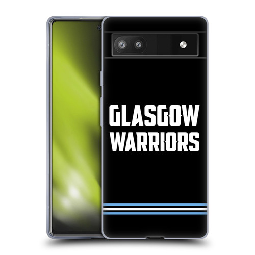 Glasgow Warriors Logo Text Type Black Soft Gel Case for Google Pixel 6a