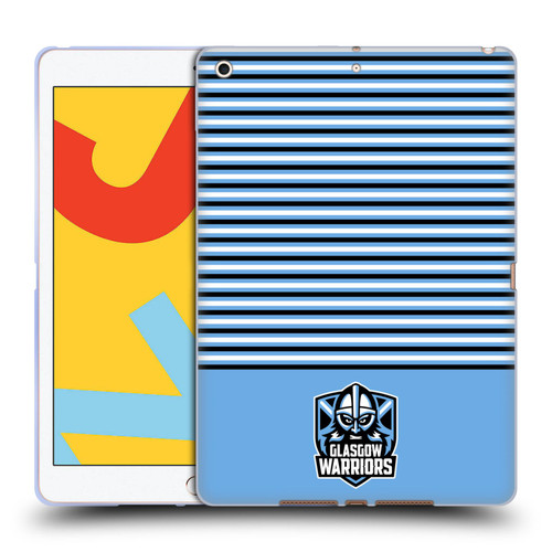 Glasgow Warriors Logo Stripes Blue 2 Soft Gel Case for Apple iPad 10.2 2019/2020/2021