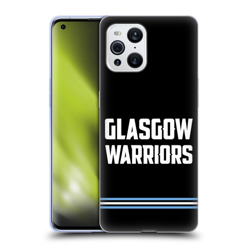 Glasgow Warriors Logo Text Type Black Soft Gel Case for OPPO Find X3 / Pro