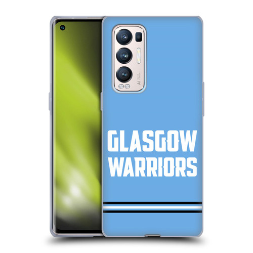 Glasgow Warriors Logo Text Type Blue Soft Gel Case for OPPO Find X3 Neo / Reno5 Pro+ 5G