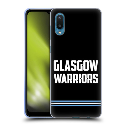 Glasgow Warriors Logo Text Type Black Soft Gel Case for Samsung Galaxy A02/M02 (2021)