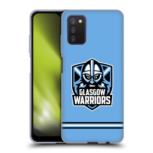 Glasgow Warriors Logo Stripes Blue Soft Gel Case for Samsung Galaxy A03s (2021)