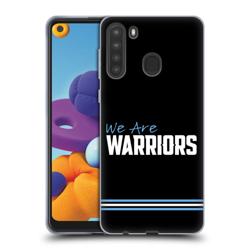 Glasgow Warriors Logo We Are Warriors Soft Gel Case for Samsung Galaxy A21 (2020)