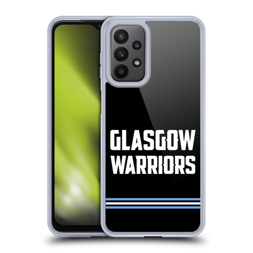 Glasgow Warriors Logo Text Type Black Soft Gel Case for Samsung Galaxy A23 / 5G (2022)