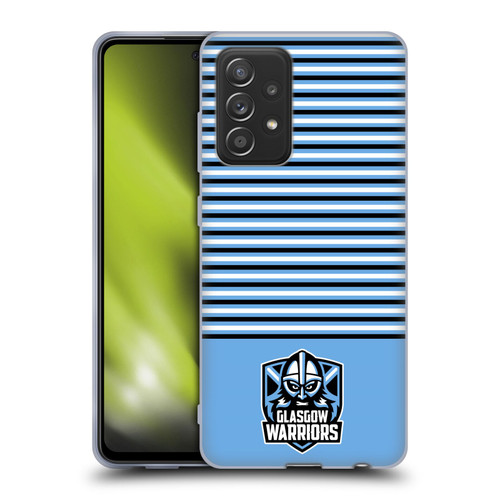 Glasgow Warriors Logo Stripes Blue 2 Soft Gel Case for Samsung Galaxy A52 / A52s / 5G (2021)