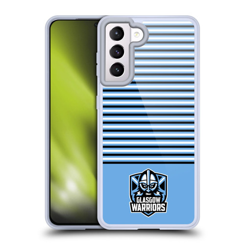 Glasgow Warriors Logo Stripes Blue 2 Soft Gel Case for Samsung Galaxy S21 5G