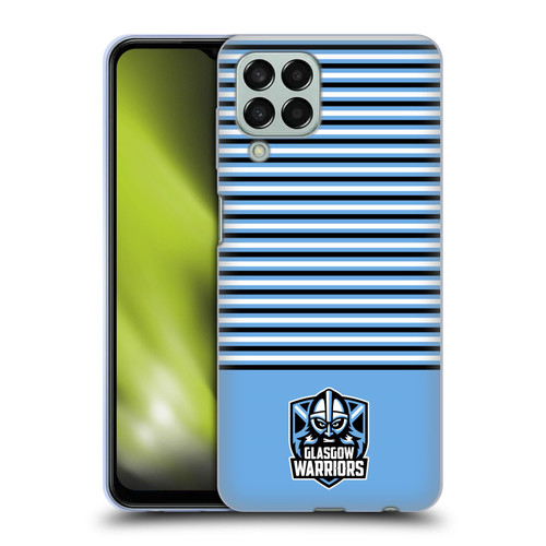 Glasgow Warriors Logo Stripes Blue 2 Soft Gel Case for Samsung Galaxy M33 (2022)
