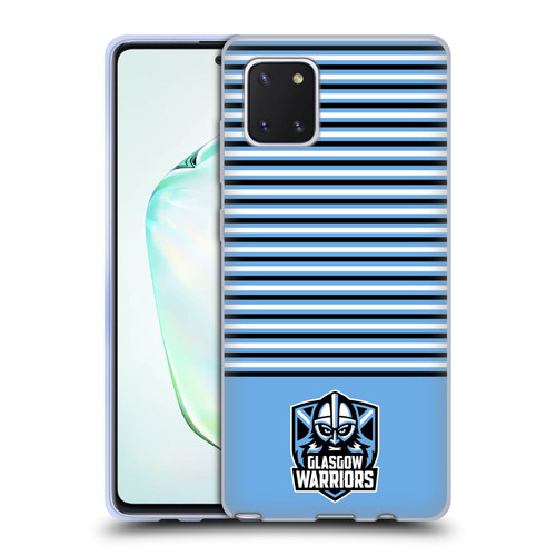 Glasgow Warriors Logo Stripes Blue 2 Soft Gel Case for Samsung Galaxy Note10 Lite