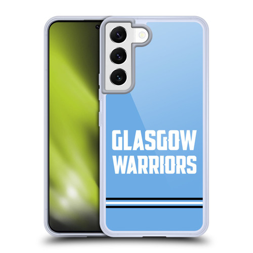 Glasgow Warriors Logo Text Type Blue Soft Gel Case for Samsung Galaxy S22 5G