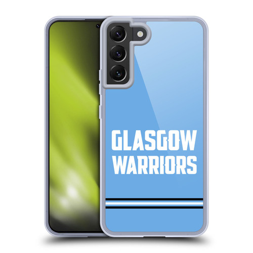 Glasgow Warriors Logo Text Type Blue Soft Gel Case for Samsung Galaxy S22+ 5G