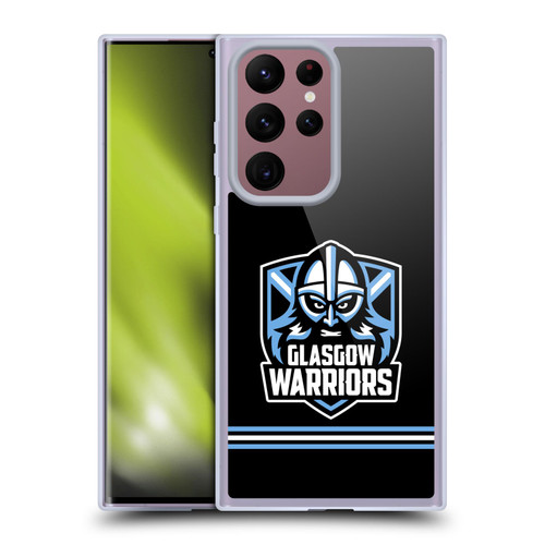 Glasgow Warriors Logo Stripes Black Soft Gel Case for Samsung Galaxy S22 Ultra 5G