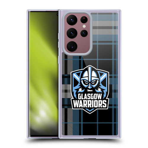 Glasgow Warriors Logo Tartan Soft Gel Case for Samsung Galaxy S22 Ultra 5G