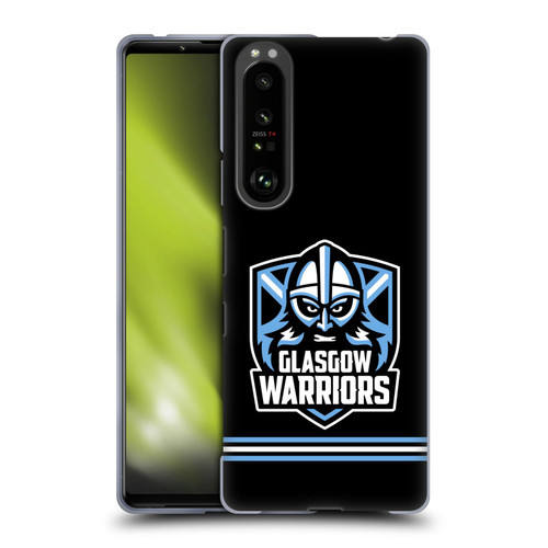 Glasgow Warriors Logo Stripes Black Soft Gel Case for Sony Xperia 1 III